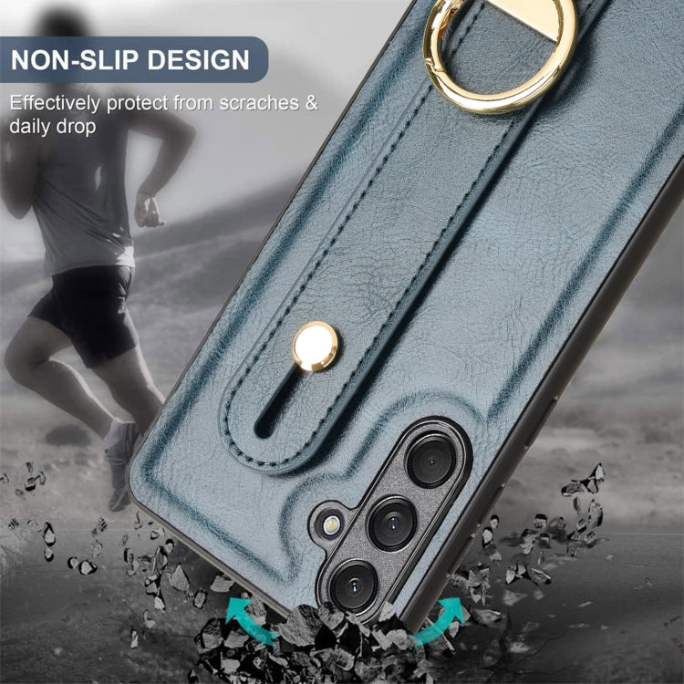 For Samsung Galaxy F55 / M55 / C55 5G Wristband Leather Back Phone Case