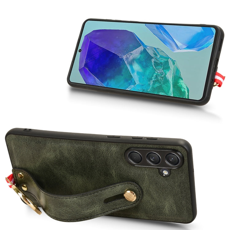 For Samsung Galaxy F55 / M55 / C55 5G Wristband Leather Back Phone Case