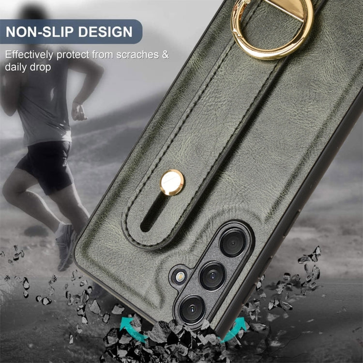 For Samsung Galaxy F55 / M55 / C55 5G Wristband Leather Back Phone Case
