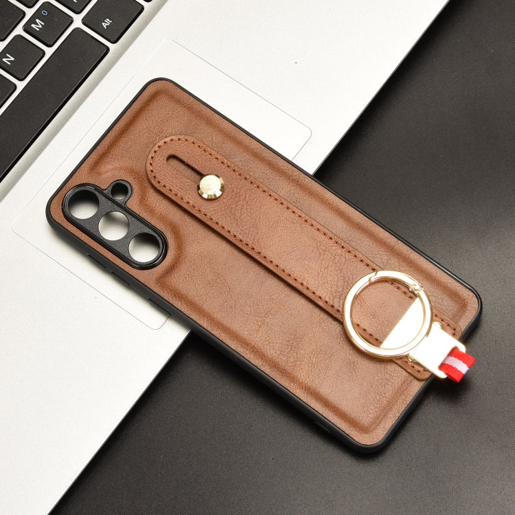 For Samsung Galaxy F55 / M55 / C55 5G Wristband Leather Back Phone Case