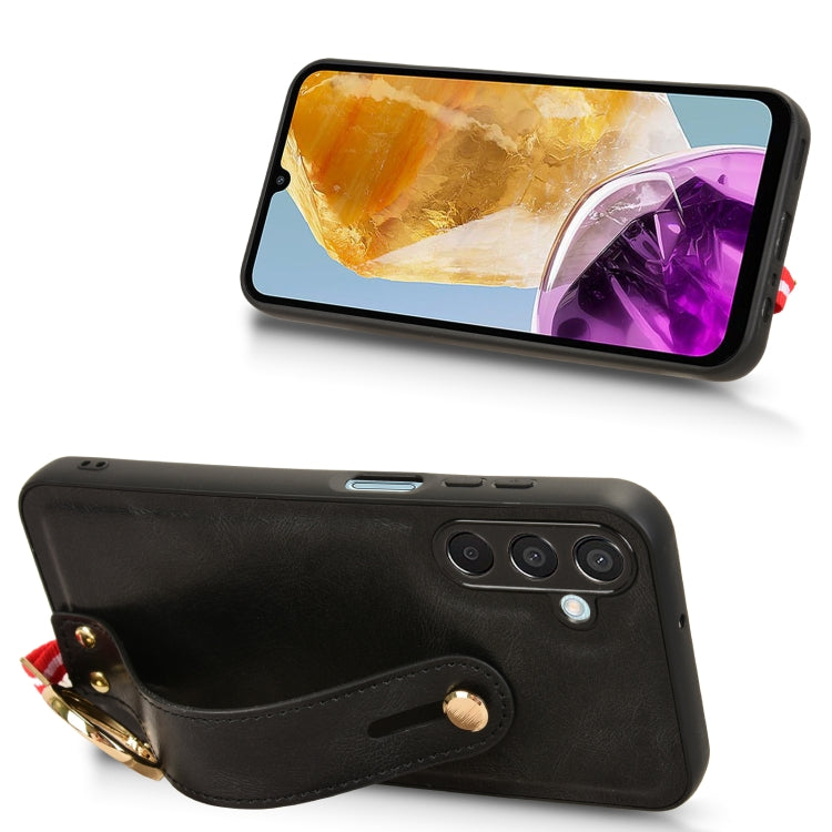For Samsung Galaxy F15 5G / M15 5G Wristband Leather Back Phone Case