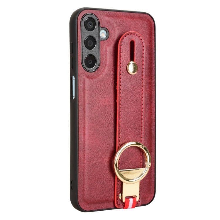 For Samsung Galaxy F15 5G / M15 5G Wristband Leather Back Phone Case