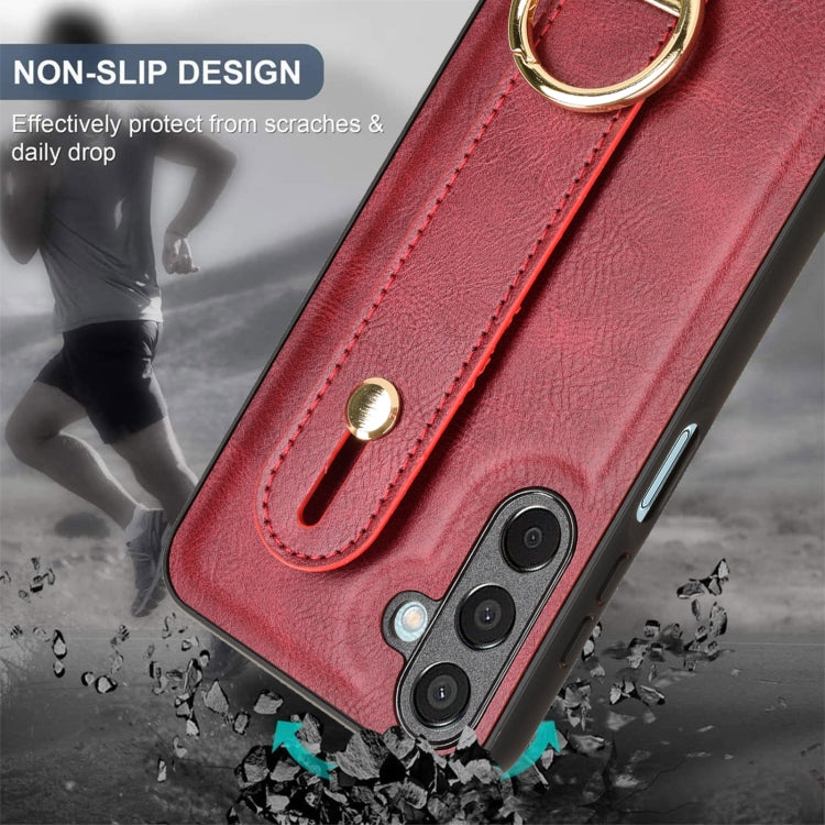 For Samsung Galaxy F15 5G / M15 5G Wristband Leather Back Phone Case