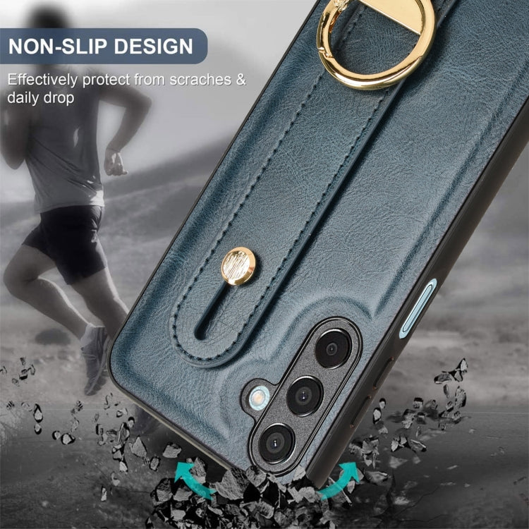 For Samsung Galaxy F15 5G / M15 5G Wristband Leather Back Phone Case
