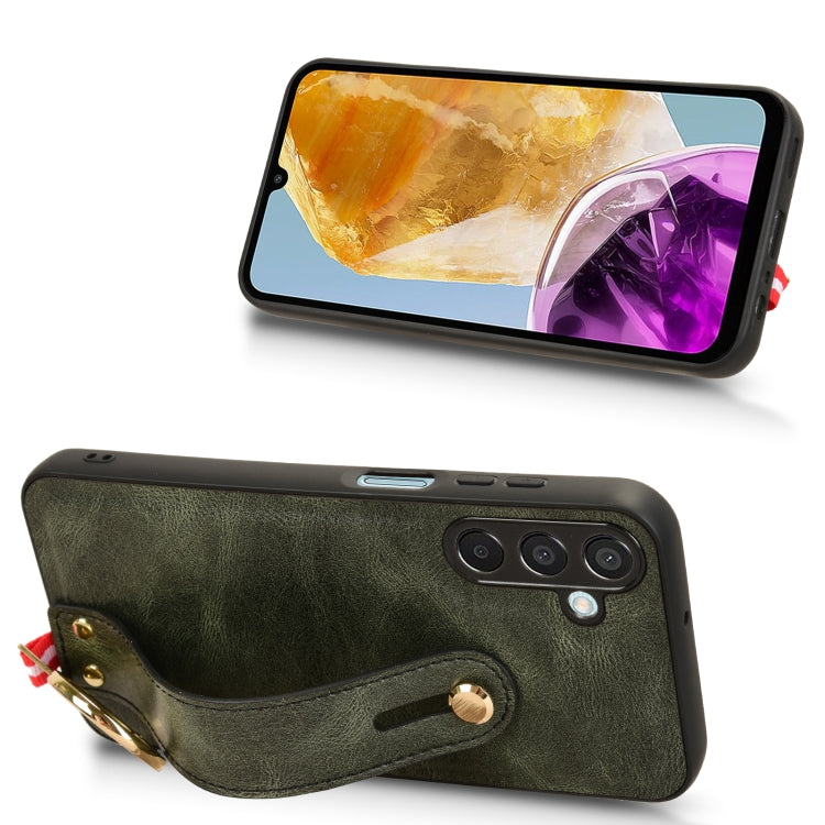 For Samsung Galaxy F15 5G / M15 5G Wristband Leather Back Phone Case