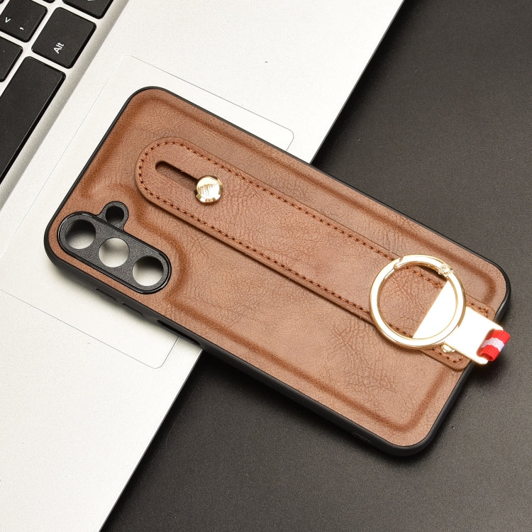 For Samsung Galaxy F15 5G / M15 5G Wristband Leather Back Phone Case