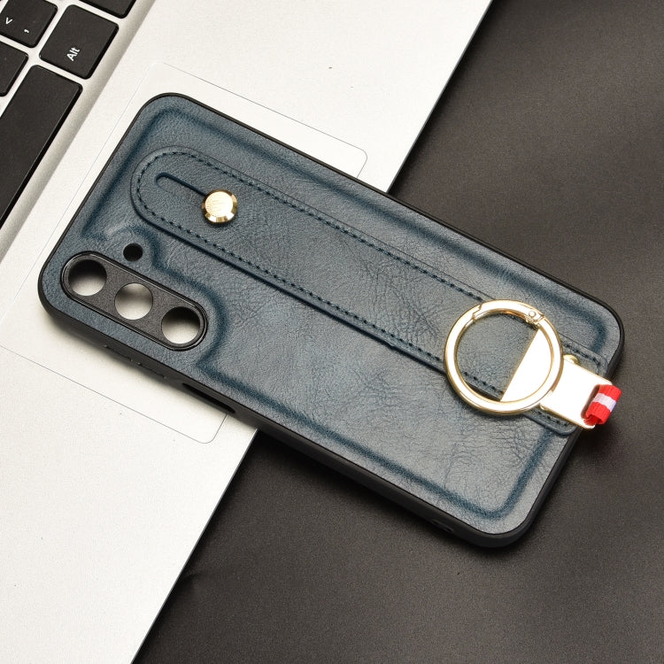 For Samsung Galaxy M35 5G Wristband Leather Back Phone Case