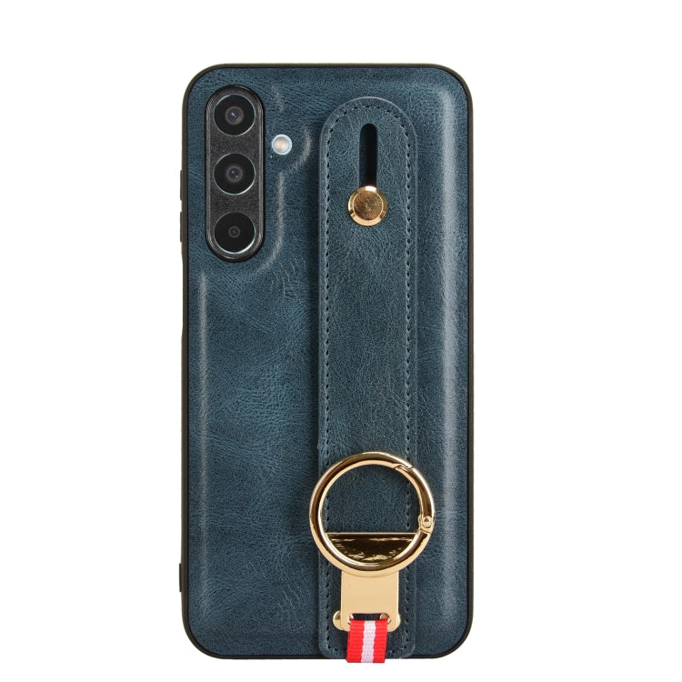 For Samsung Galaxy M35 5G Wristband Leather Back Phone Case