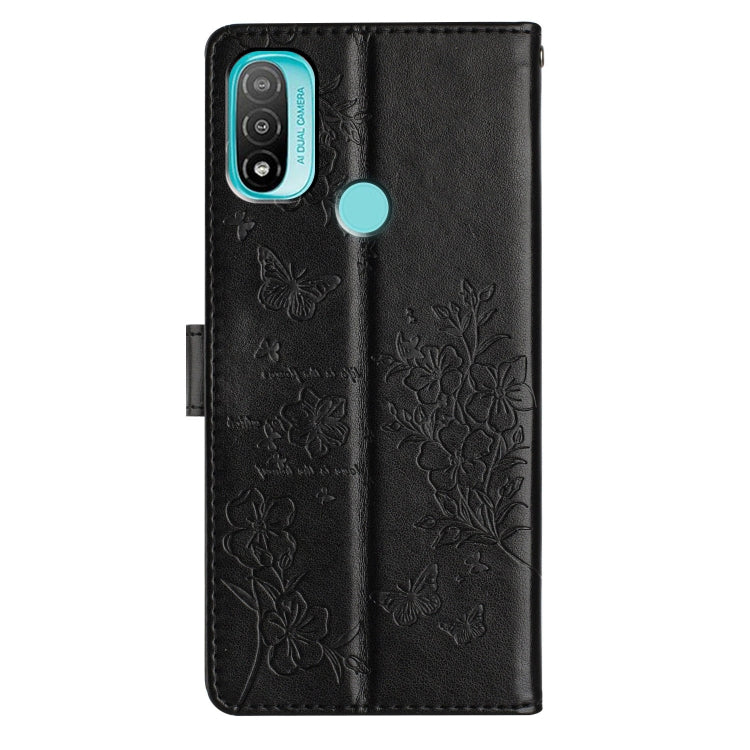 For Motorola Moto E20 / E30 Butterflies and Flowers Leather Phone Case