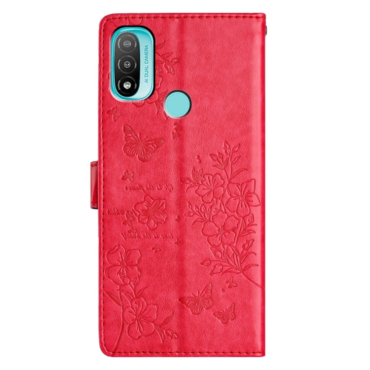 For Motorola Moto E20 / E30 Butterflies and Flowers Leather Phone Case