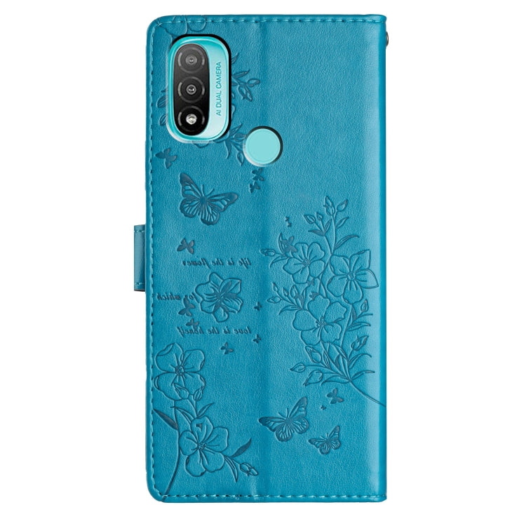 For Motorola Moto E20 / E30 Butterflies and Flowers Leather Phone Case