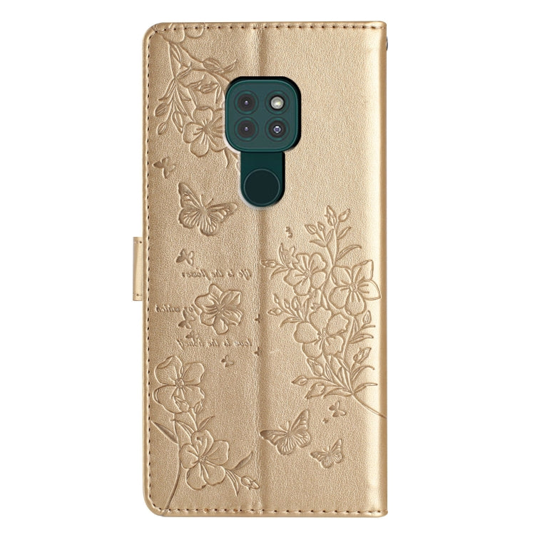 For Motorola Moto G9 / G9 Play Butterflies and Flowers Leather Phone Case