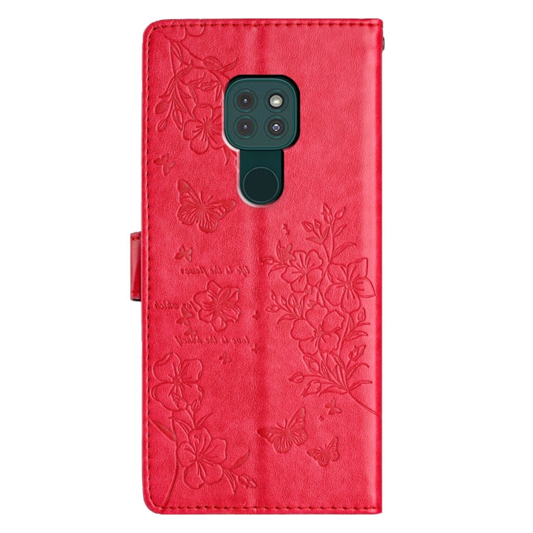 For Motorola Moto G9 / G9 Play Butterflies and Flowers Leather Phone Case