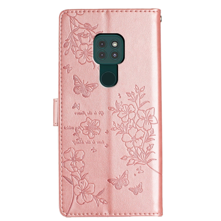 For Motorola Moto G9 / G9 Play Butterflies and Flowers Leather Phone Case