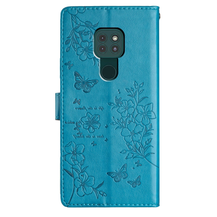 For Motorola Moto G9 / G9 Play Butterflies and Flowers Leather Phone Case