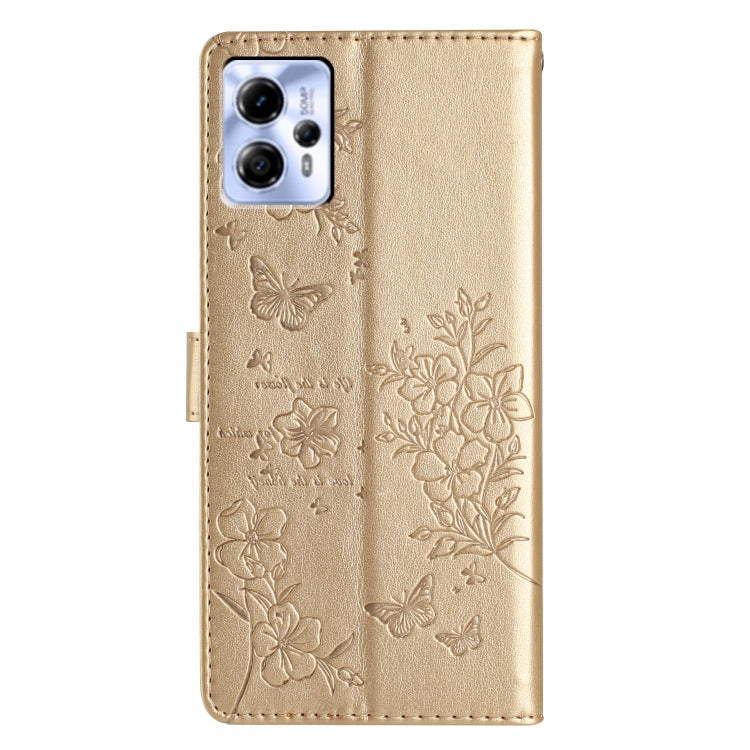 For Motorola Moto G13 / G23 Butterflies and Flowers Leather Phone Case