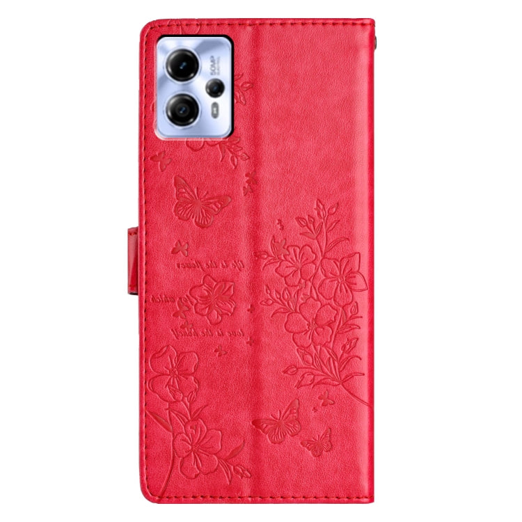 For Motorola Moto G13 / G23 Butterflies and Flowers Leather Phone Case