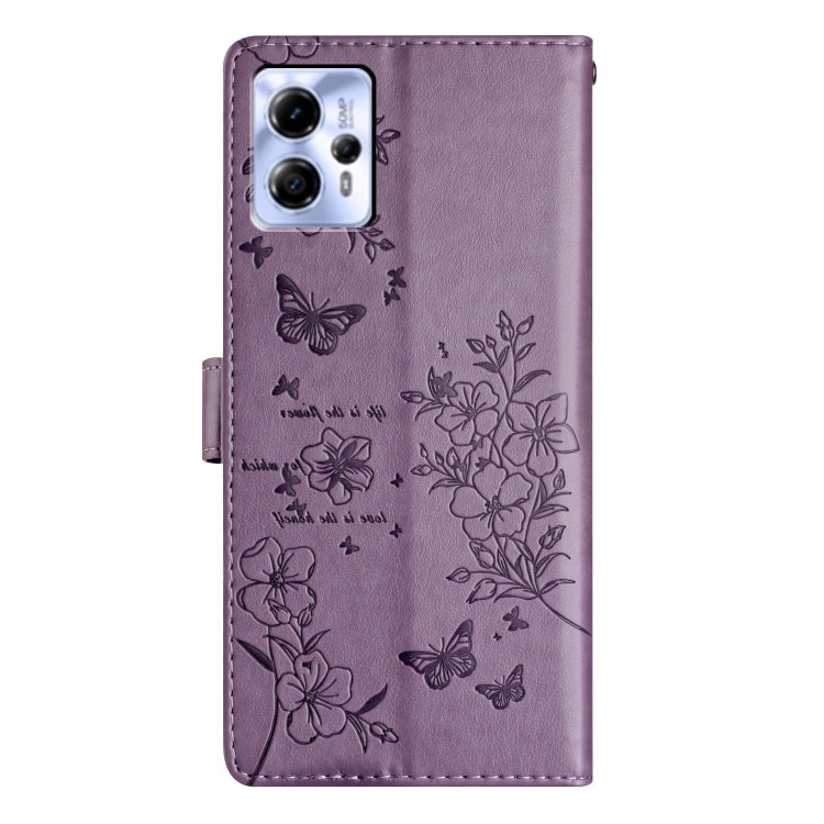 For Motorola Moto G13 / G23 Butterflies and Flowers Leather Phone Case