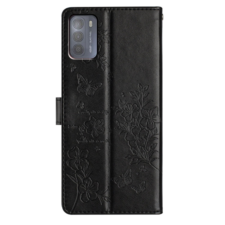 For Motorola Moto G50 Butterflies and Flowers Leather Phone Case