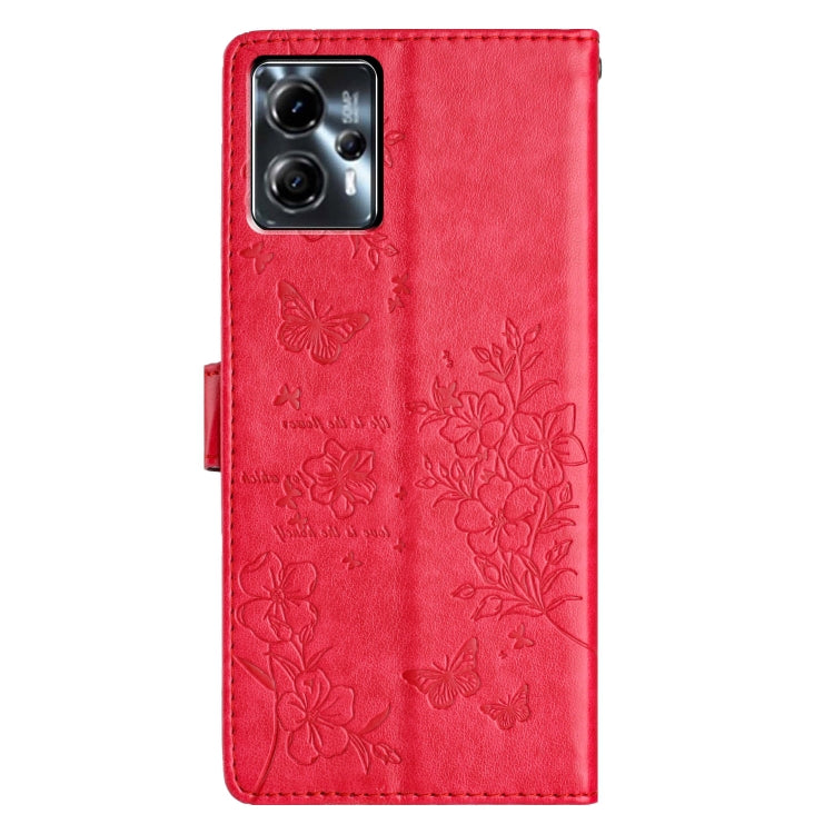 For Motorola Moto G53 5G Butterflies and Flowers Leather Phone Case
