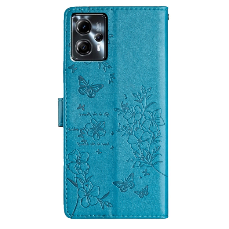 For Motorola Moto G53 5G Butterflies and Flowers Leather Phone Case