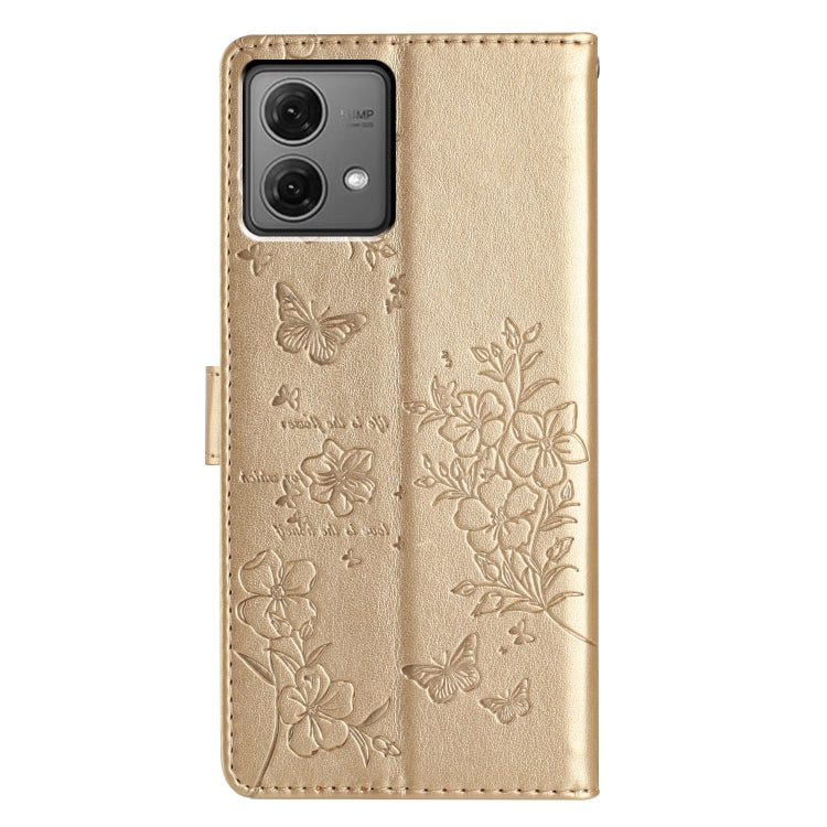 For Motorola Moto G84 5G Butterflies and Flowers Leather Phone Case