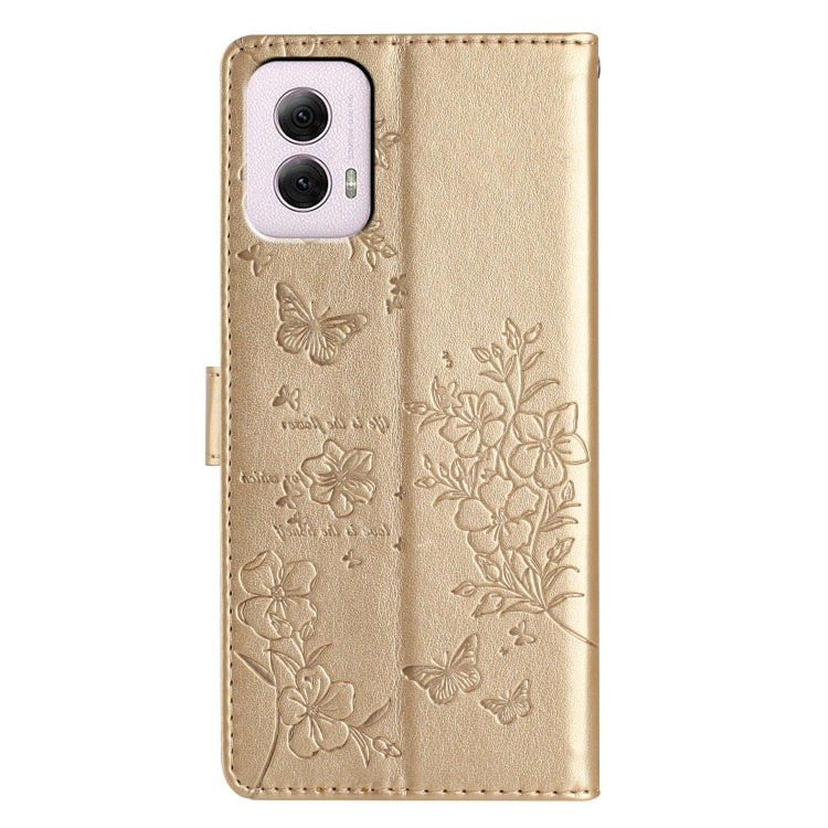 For Motorola Moto G Power 5G Butterflies and Flowers Leather Phone Case
