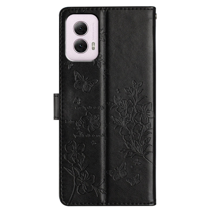 For Motorola Moto G Power 5G Butterflies and Flowers Leather Phone Case