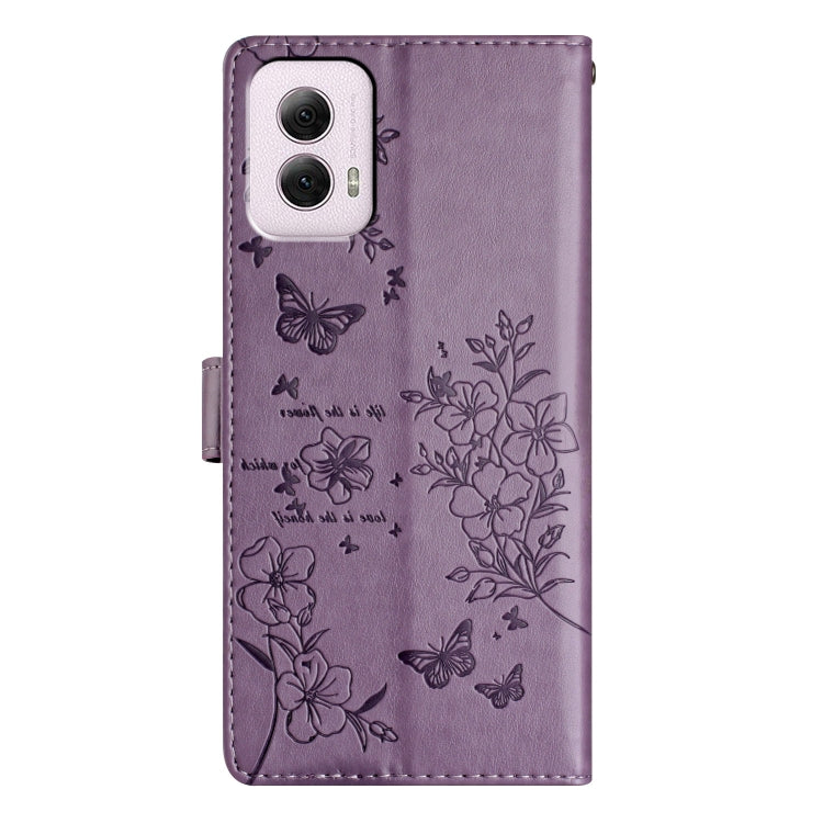 For Motorola Moto G Power 5G Butterflies and Flowers Leather Phone Case