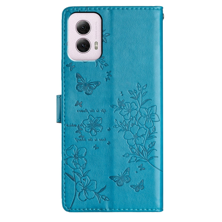For Motorola Moto G Power 5G Butterflies and Flowers Leather Phone Case