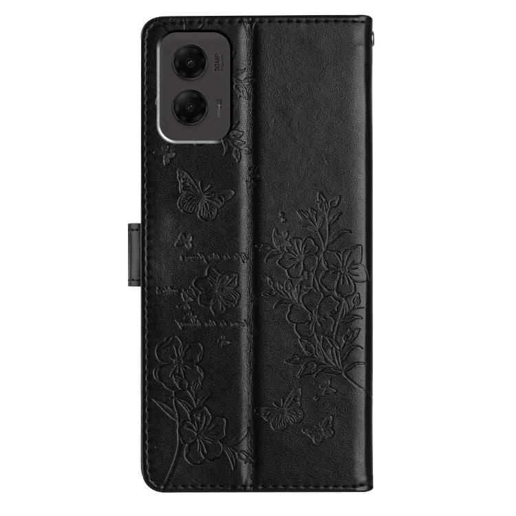 For Motorola Moto G Stylus 5G 2024 Butterflies and Flowers Leather Phone Case