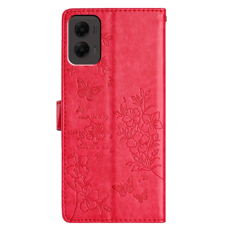 For Motorola Moto G Stylus 5G 2024 Butterflies and Flowers Leather Phone Case