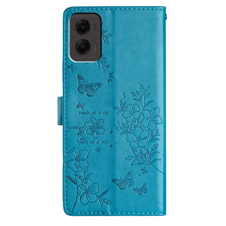 For Motorola Moto G Stylus 5G 2024 Butterflies and Flowers Leather Phone Case