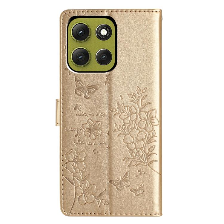 For Motorola Moto G86 5G Butterflies and Flowers Leather Phone Case