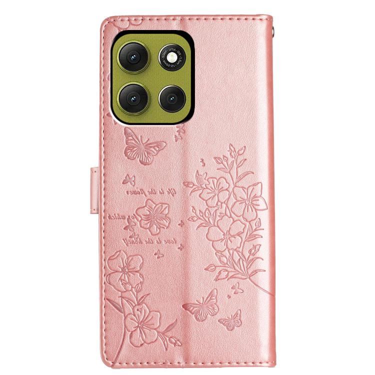 For Motorola Moto G86 5G Butterflies and Flowers Leather Phone Case