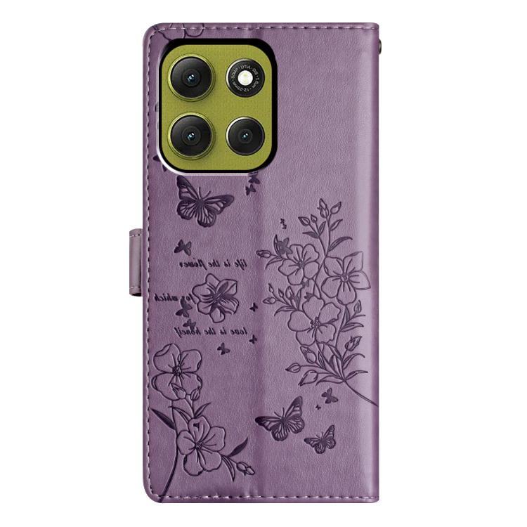 For Motorola Moto G86 5G Butterflies and Flowers Leather Phone Case