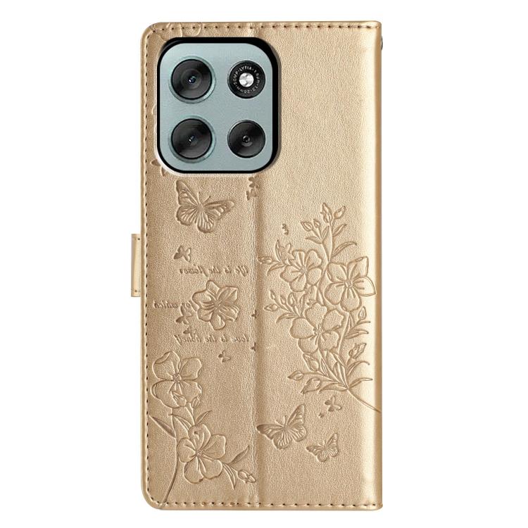 For Motorola Moto G56 5G Butterflies and Flowers Leather Phone Case