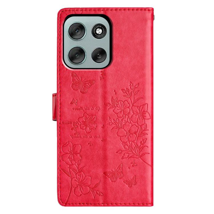 For Motorola Moto G56 5G Butterflies and Flowers Leather Phone Case