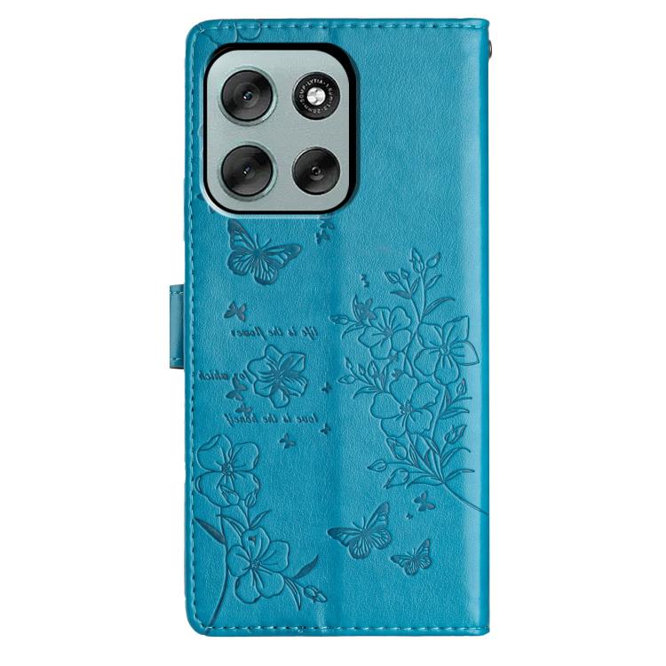 For Motorola Moto G56 5G Butterflies and Flowers Leather Phone Case