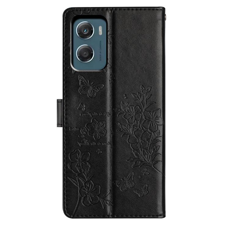 For Motorola Moto G06 4G Butterflies and Flowers Leather Phone Case