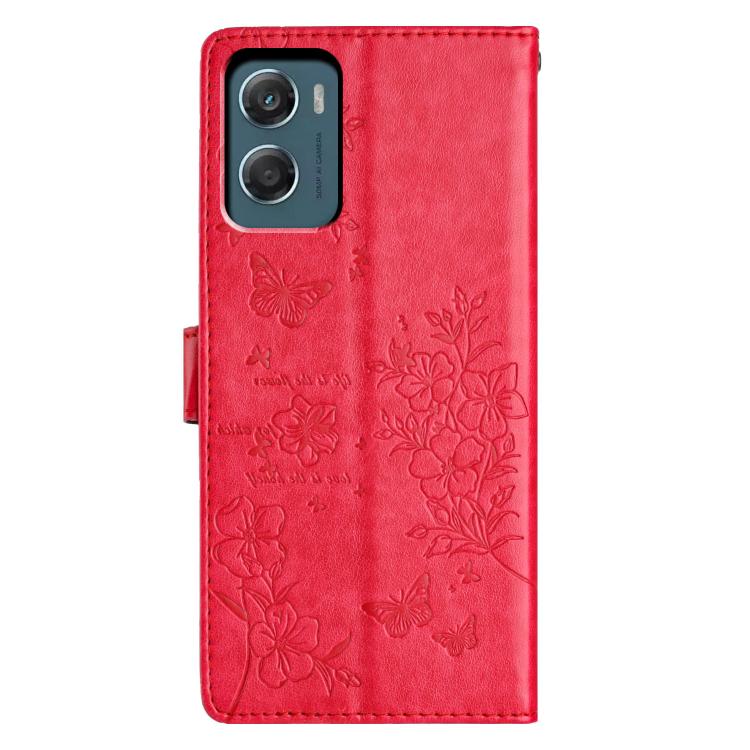 For Motorola Moto G06 4G Butterflies and Flowers Leather Phone Case
