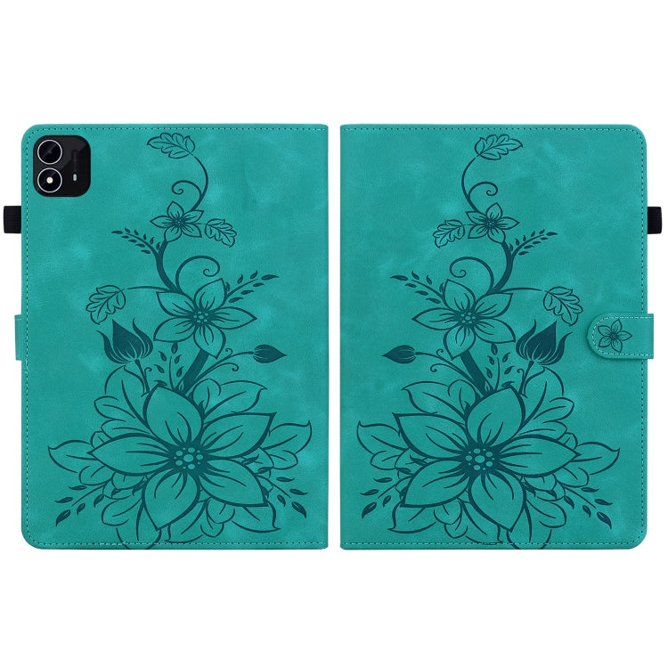 For itel Pad One 10.1 Lily Embossed Leather Tablet Case