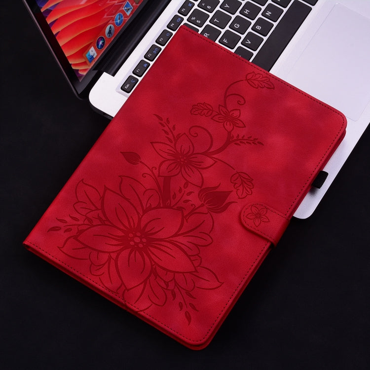 For itel Pad One 10.1 Lily Embossed Leather Tablet Case