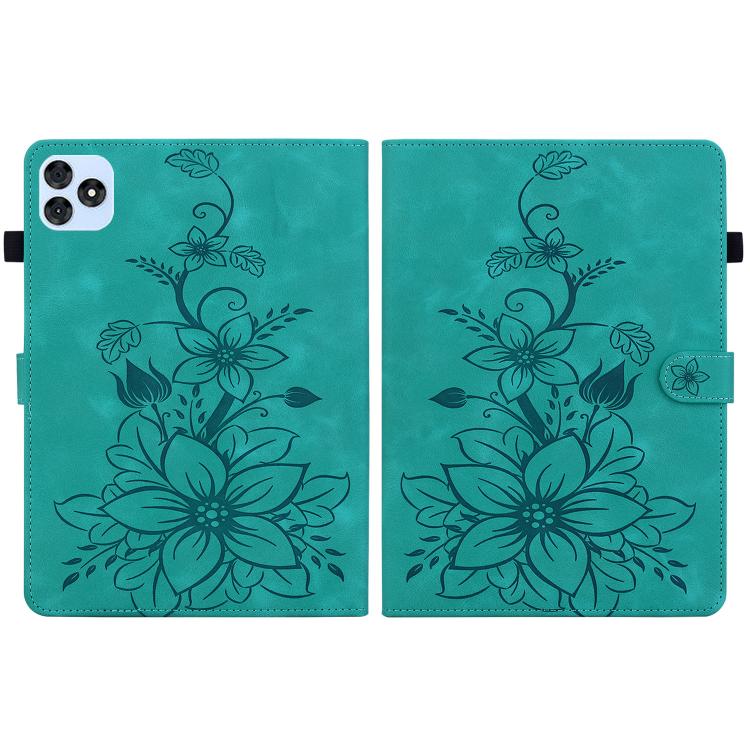 For itel VistaTab 30 Lily Embossed Leather Tablet Case