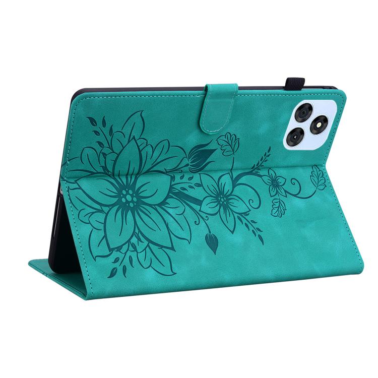 For itel VistaTab 30 Lily Embossed Leather Tablet Case