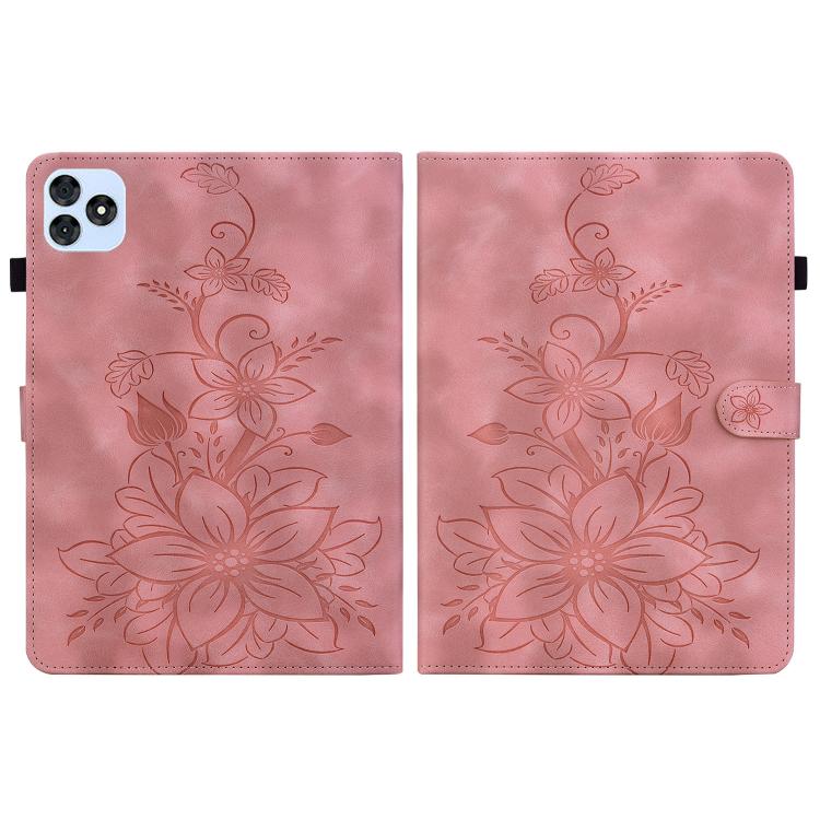 For itel VistaTab 30 Lily Embossed Leather Tablet Case