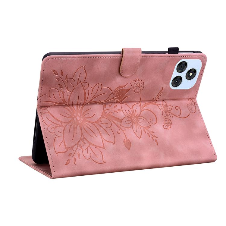 For itel VistaTab 30 Lily Embossed Leather Tablet Case