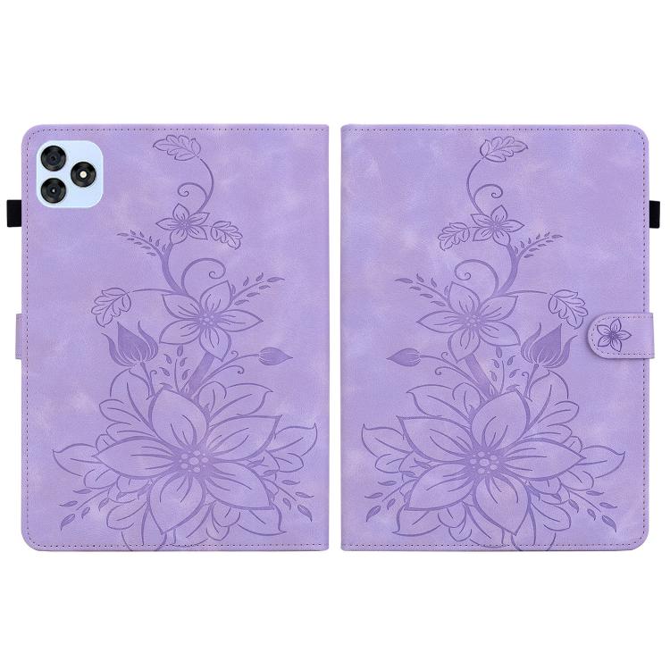 For itel VistaTab 30 Lily Embossed Leather Tablet Case