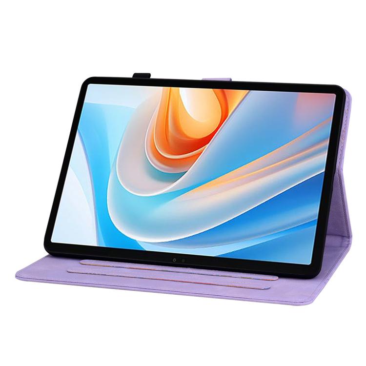 For itel VistaTab 30 Lily Embossed Leather Tablet Case