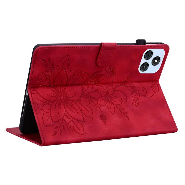 For itel VistaTab 30 Lily Embossed Leather Tablet Case